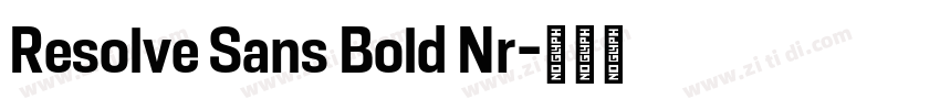Resolve Sans Bold Nr字体转换